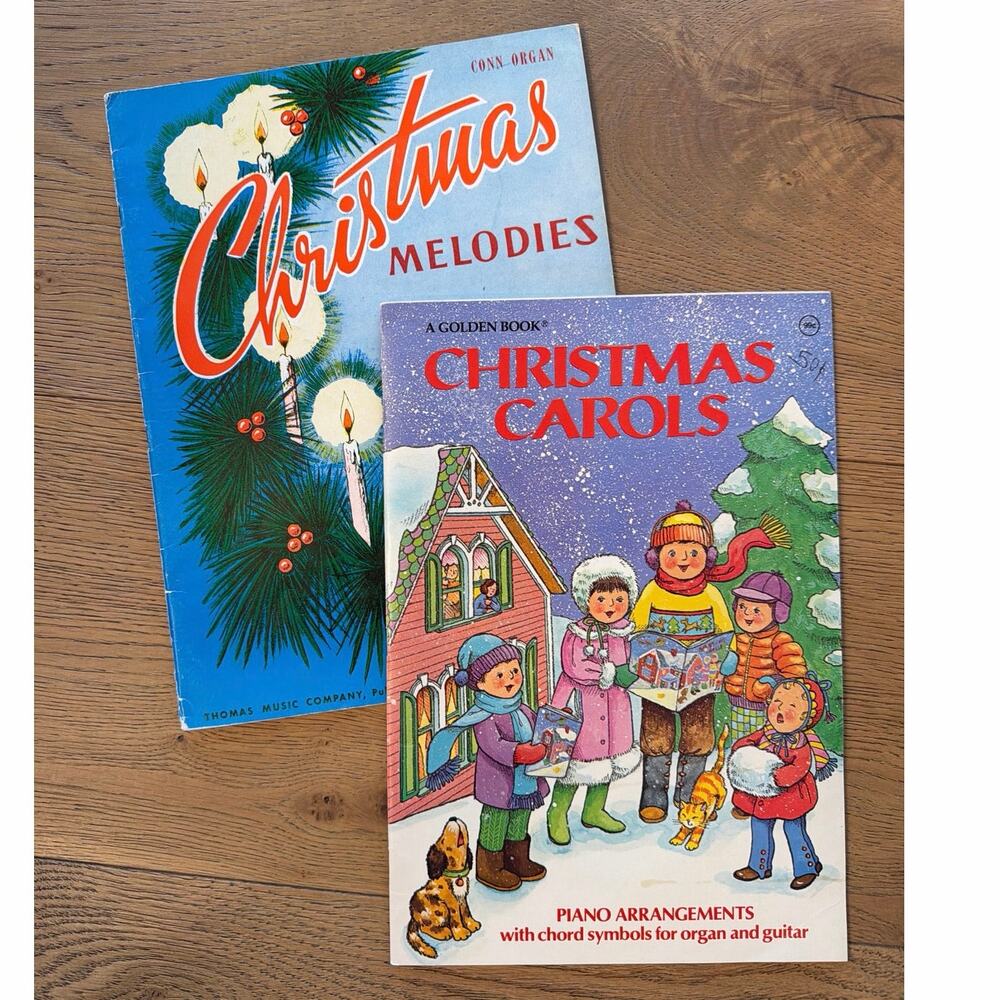 Set of 2 Vintage Holiday Music Books Christmas